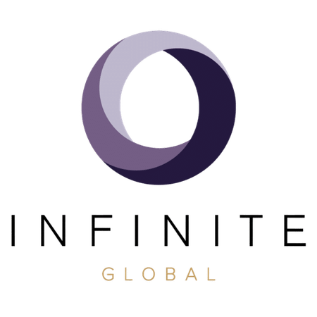 A circular logo with overlapping shades of purple above the words INFINITE in black and GLOBAL in gold, all on a light background.