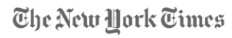 The New York Times logo in blackletter font on a white background.