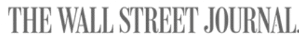 The Wall Street Journal logo in gray, displaying the publications name in all capital serif letters against a white background.
