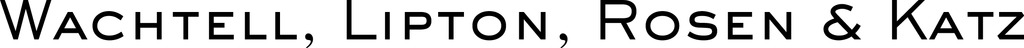 The text Wachtell, Lipton, Rosen & Katz in black sans-serif font.